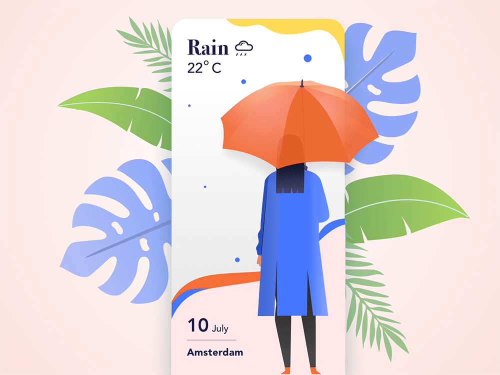 天氣打傘